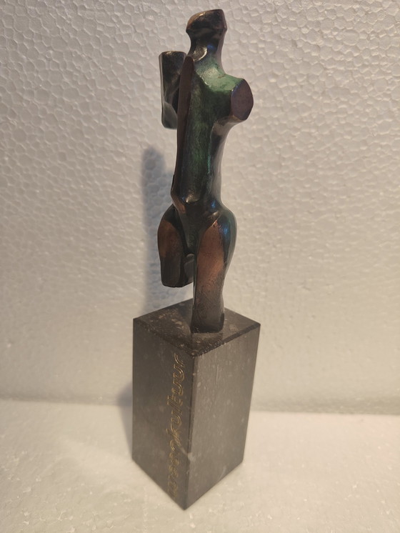 Image 1 of Sculpture en bronze Jo Ramakers sur granit pour l'art résidentiel