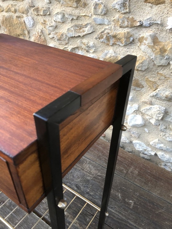 Image 1 of Table d'appoint vintage avec porte-revues 1960's