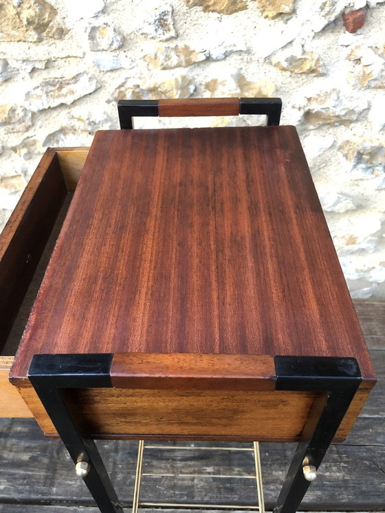 Image 1 of Table d'appoint vintage avec porte-revues 1960's
