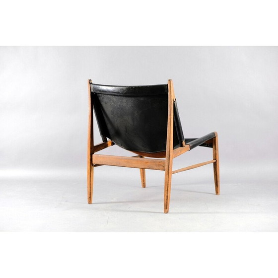 Image 1 of Fauteuil en cuir vintage de Franz Xaver Lutz pour WK Möbel, Allemagne 1958
