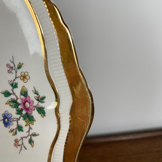 Image 1 of Plateau avec poignée Modèle "Chantilly" par Longchamp, 1950/60