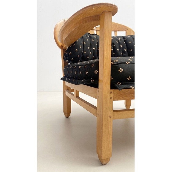 Image 1 of Fauteuil en pin du milieu du siècle par Giorgetti, Italie années 1950