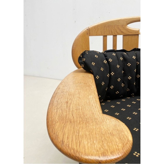 Image 1 of Fauteuil en pin du milieu du siècle par Giorgetti, Italie années 1950