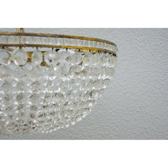 Image 1 of Lustre autrichien en verre de cristal vintage par Bakalovits and Sons, années 1950