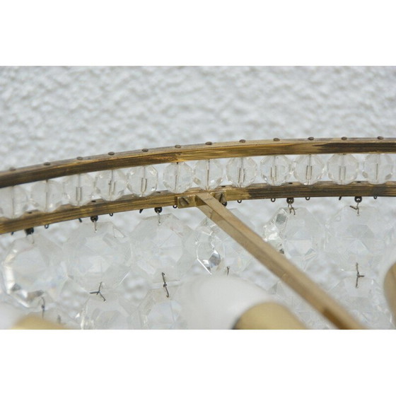 Image 1 of Lustre autrichien en verre de cristal vintage par Bakalovits and Sons, années 1950