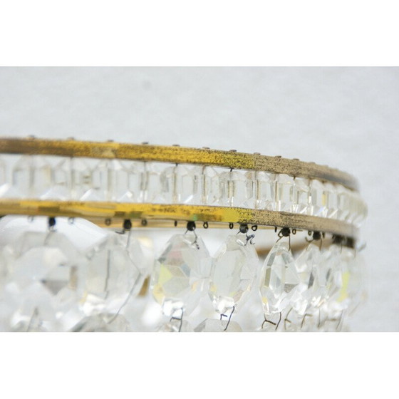 Image 1 of Lustre autrichien en verre de cristal vintage par Bakalovits and Sons, années 1950
