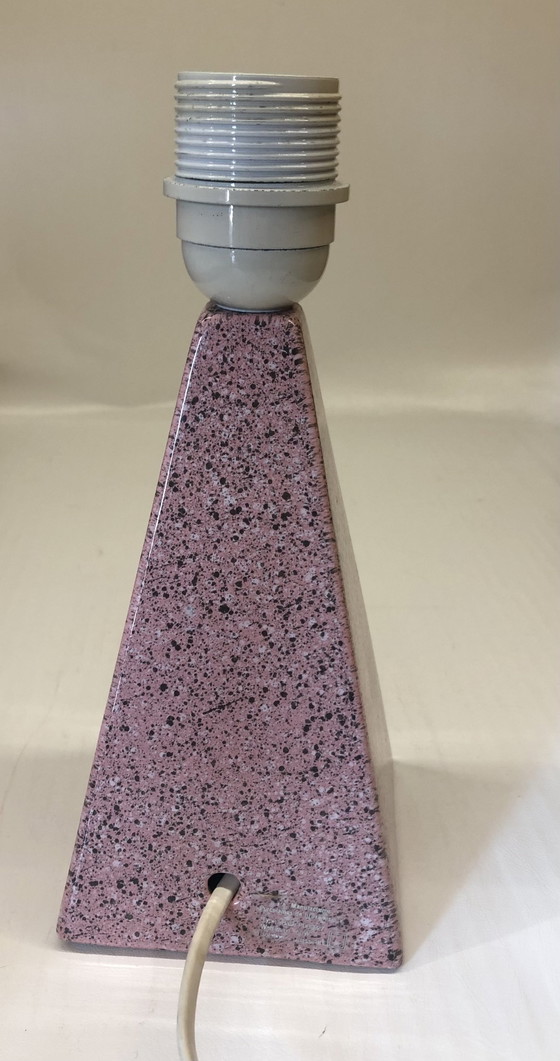 Image 1 of Lampe Pyramidale En Porcelaine De Bruxelles Effet Terrazzo Rosé 