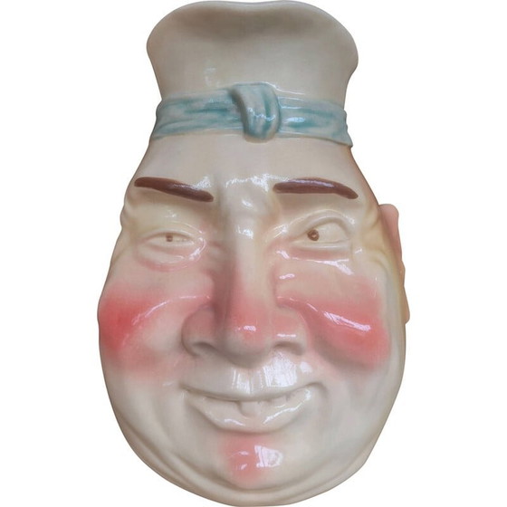 Image 1 of Pichet vintage en barbotine de Sarreguemines