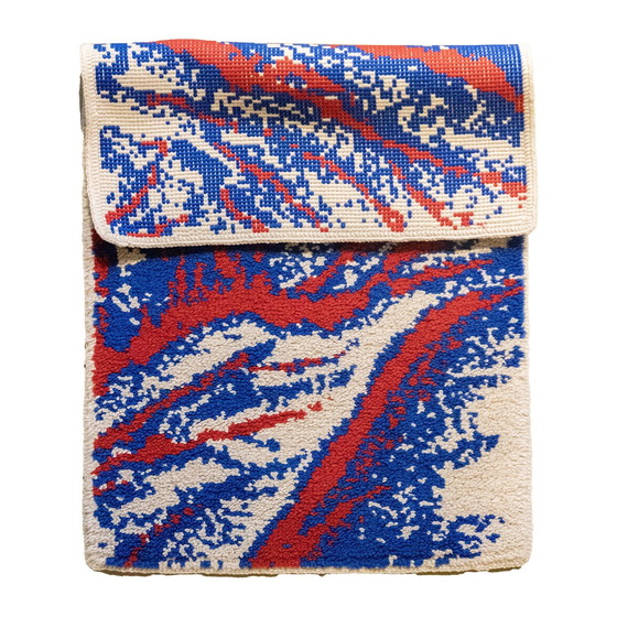 Image 1 of Tapis bleu et rouge en forme de branche