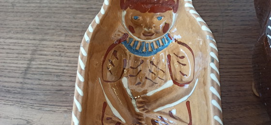 Image 1 of 2x Alsace Vintage Terra Cotta Pottery Food Mold