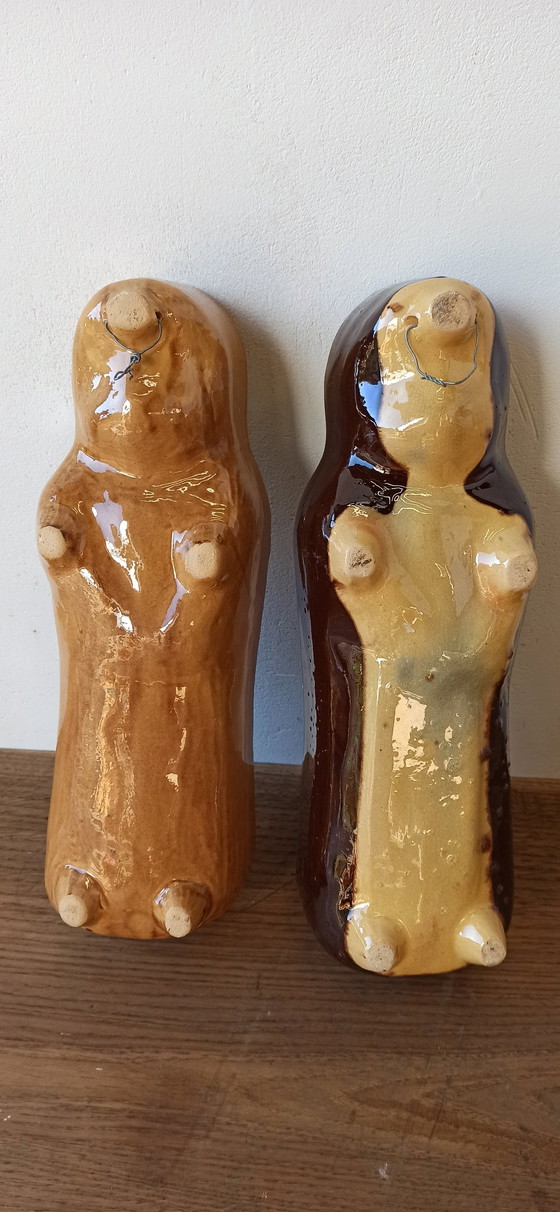 Image 1 of 2x Alsace Vintage Terra Cotta Pottery Food Mold