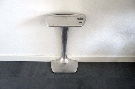Image 1 of Table Vintage Space Age en aluminium, années 1980