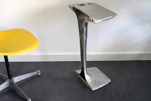 Table Vintage Space Age en aluminium, années 1980