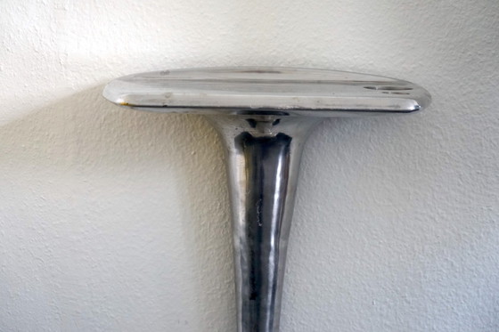 Image 1 of Table Vintage Space Age en aluminium, années 1980