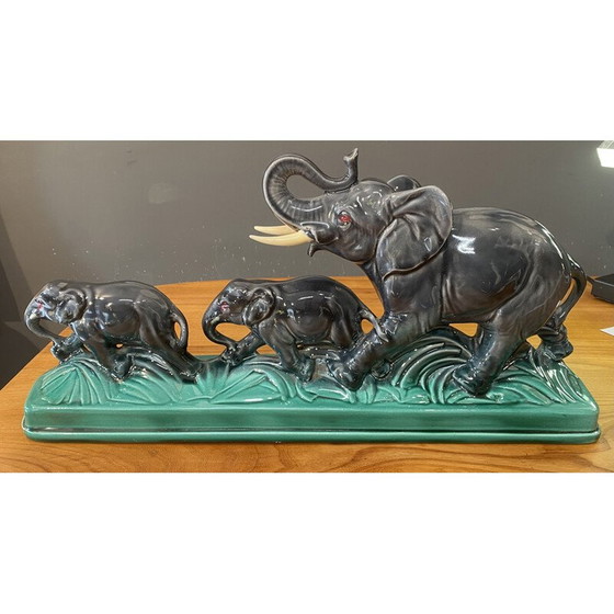 Image 1 of Sculpture d'éléphant vintage en céramique, 1960