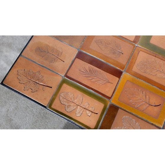 Image 1 of Table basse rectangulaire vintage en céramique par Roger Capron, France 1960