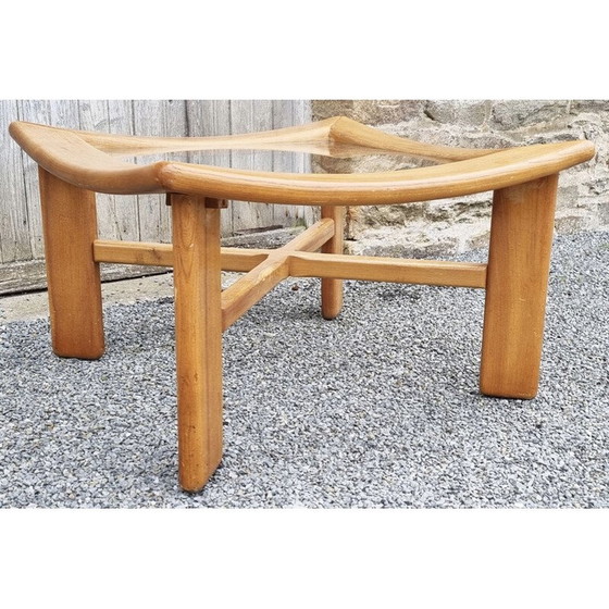 Image 1 of Table basse scandinave vintage en bois blond, 1980