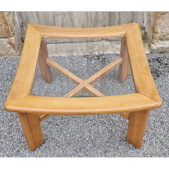 Image 1 of Table basse scandinave vintage en bois blond, 1980