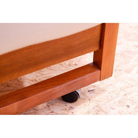 Image 1 of Paire de fauteuils vintage en bois de hêtre et tissu, 1970