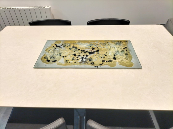 Image 1 of Centre De Table En Verre Signé