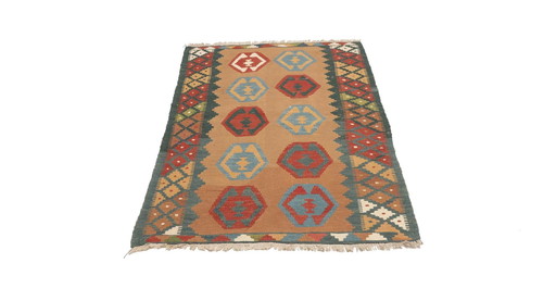 Kilim Perse Kashgaï -Tissé à la main- Pièce de collection- 153 X 106 cm No. 448820