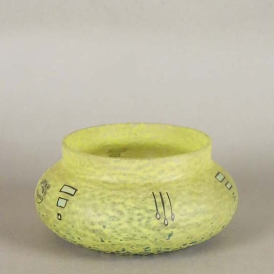 Image 1 of Coupe en verre vintage Art Déco par André Delatte Nancy, 1930