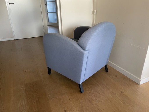 2 Fauteuils gris-bleu