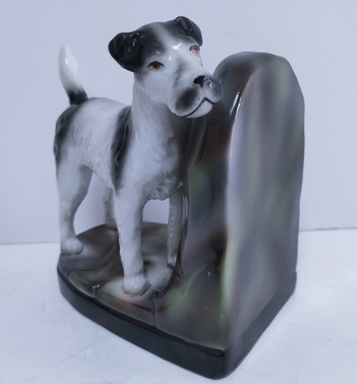 Serre-Livres Fox Terrier Porcelaine Numéroté