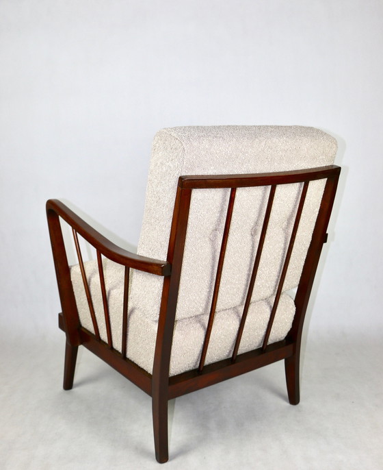 Image 1 of Fauteuil Art Déco Beige Boucle Loop, 1960S