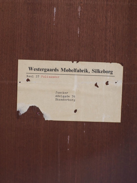 Image 1 of Bibliothèque en bois de rose Westergaard Danish Vintage