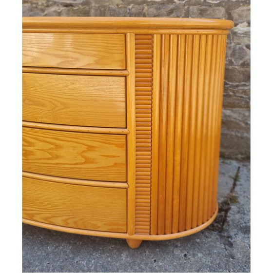 Image 1 of Commode vintage en bois et bambou pour Cerda, Italie 1980