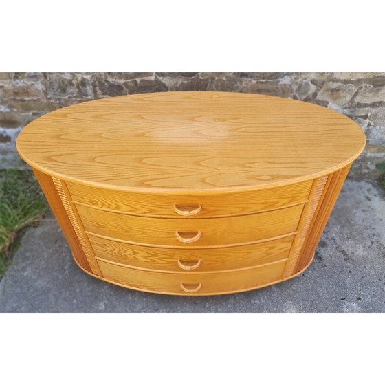 Image 1 of Commode vintage en bois et bambou pour Cerda, Italie 1980