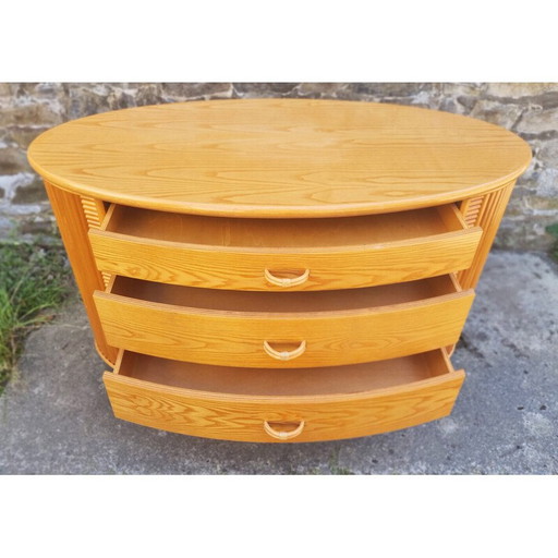 Commode vintage en bois et bambou pour Cerda, Italie 1980