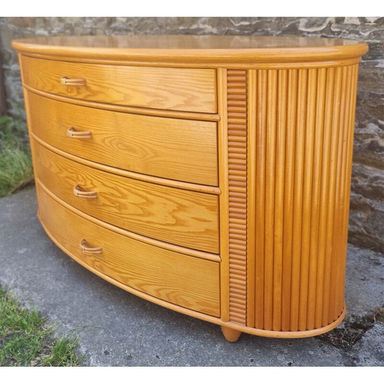 Image 1 of Commode vintage en bois et bambou pour Cerda, Italie 1980