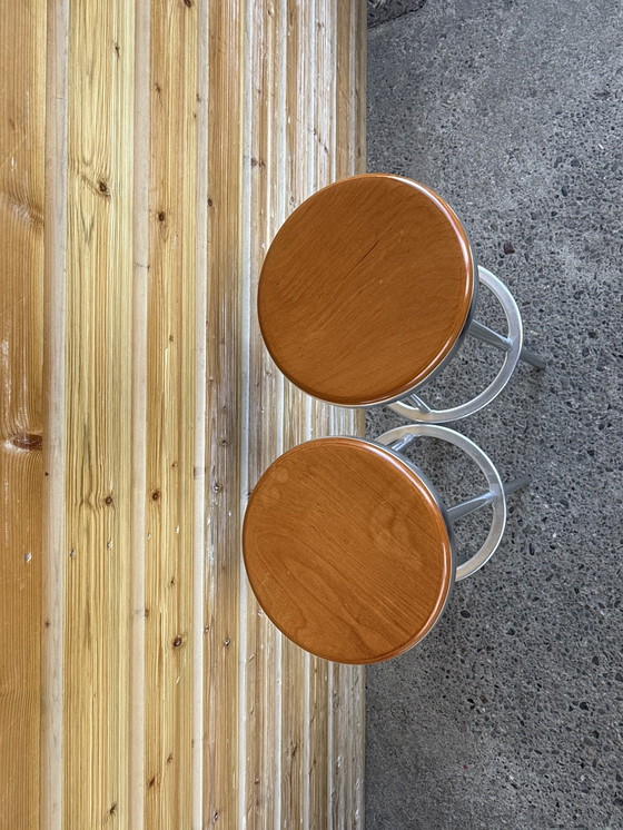 Image 1 of 2x Design Bar Stools By Joan Casas Y Ortinez For Indecasa