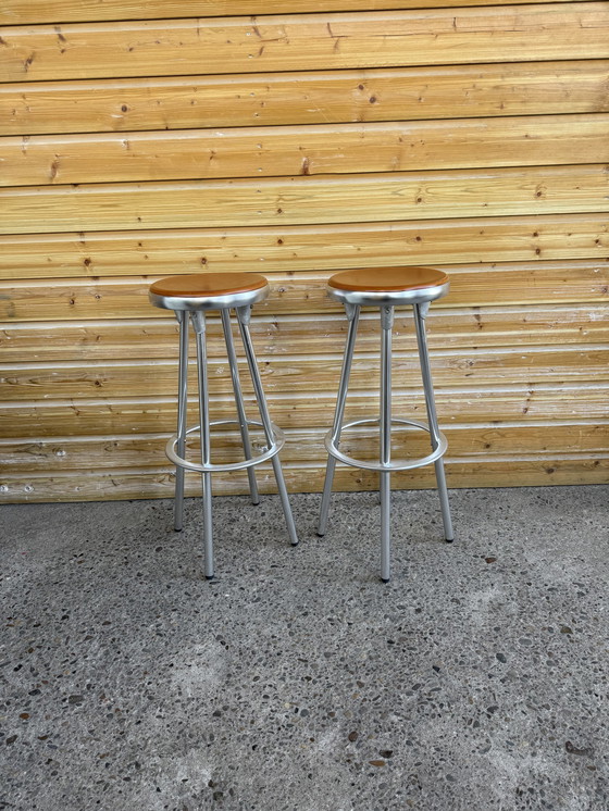 Image 1 of 2x Design Bar Stools By Joan Casas Y Ortinez For Indecasa