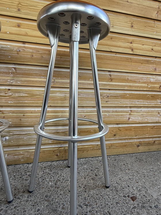 Image 1 of 2x Design Bar Stools By Joan Casas Y Ortinez For Indecasa