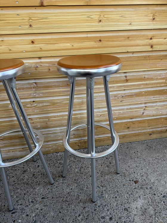 Image 1 of 2x Design Bar Stools By Joan Casas Y Ortinez For Indecasa