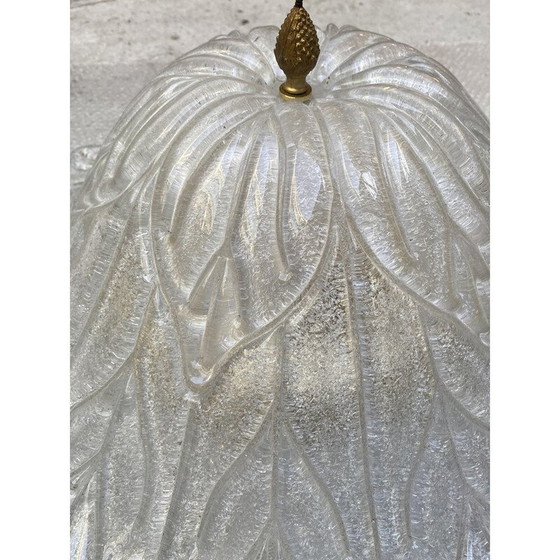 Image 1 of Lampe suspendue vintage en verre de Murano, 1975