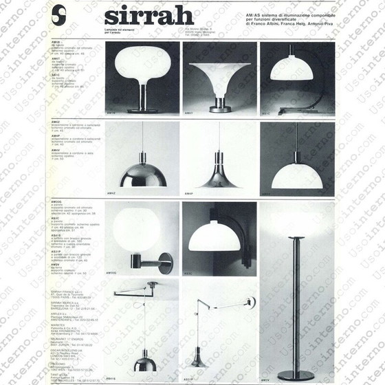 Image 1 of Lustre vintage "AS/AM" en métal chromé par Franco Albini et Franca Helg pour Sirrah, Italie 1970