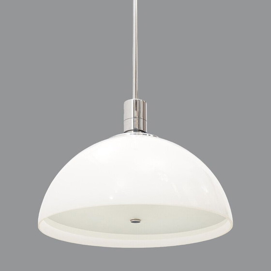 Image 1 of Lustre vintage "AS/AM" en métal chromé par Franco Albini et Franca Helg pour Sirrah, Italie 1970