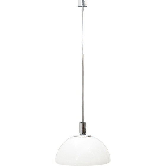 Image 1 of Lustre vintage "AS/AM" en métal chromé par Franco Albini et Franca Helg pour Sirrah, Italie 1970