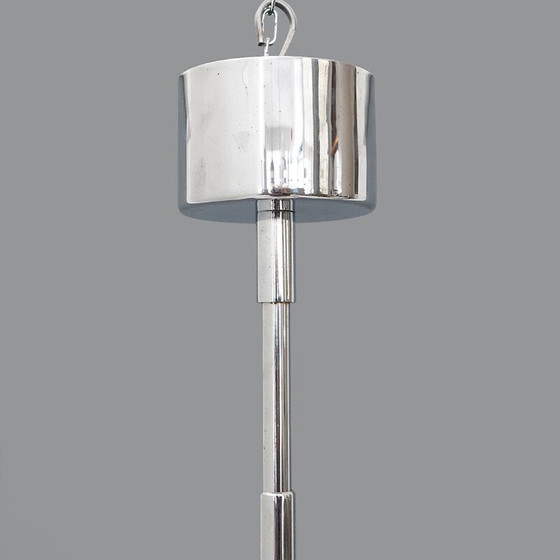 Image 1 of Lustre vintage "AS/AM" en métal chromé par Franco Albini et Franca Helg pour Sirrah, Italie 1970
