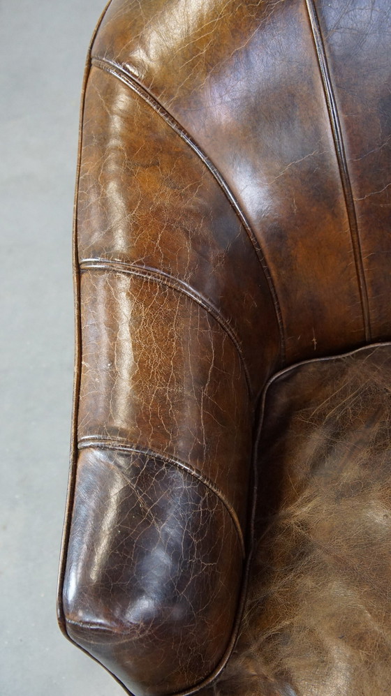 Image 1 of Fauteuil en cuir de boeuf