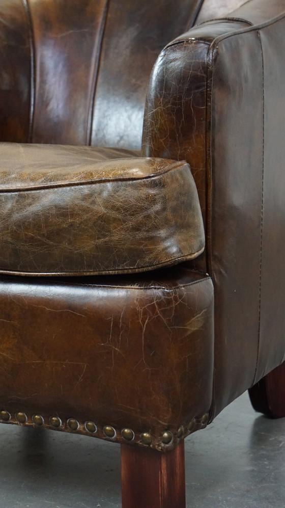 Image 1 of Fauteuil en cuir de boeuf