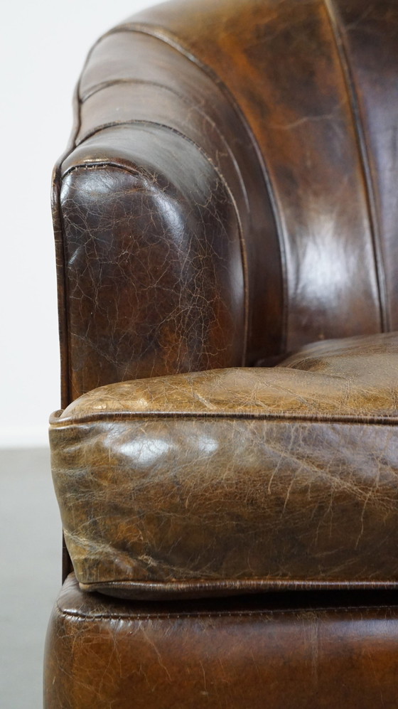 Image 1 of Fauteuil en cuir de boeuf