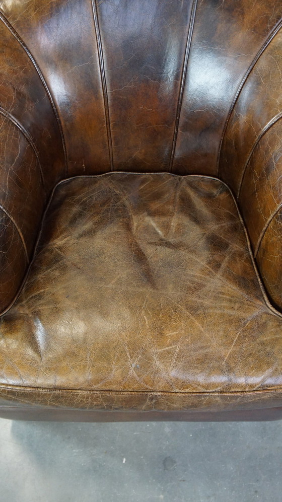 Image 1 of Fauteuil en cuir de boeuf