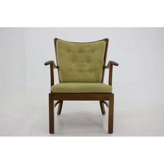 Image 1 of Fauteuil vintage en bois de hêtre modèle 1628 par Soren Hansen, Danemark années 1940