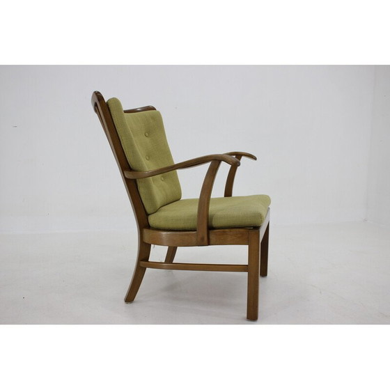 Image 1 of Fauteuil vintage en bois de hêtre modèle 1628 par Soren Hansen, Danemark années 1940