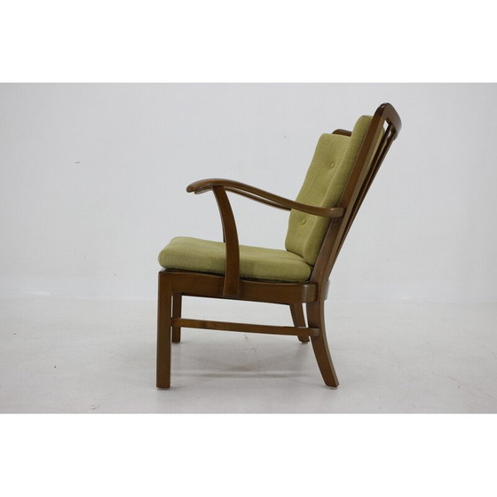 Image 1 of Fauteuil vintage en bois de hêtre modèle 1628 par Soren Hansen, Danemark années 1940